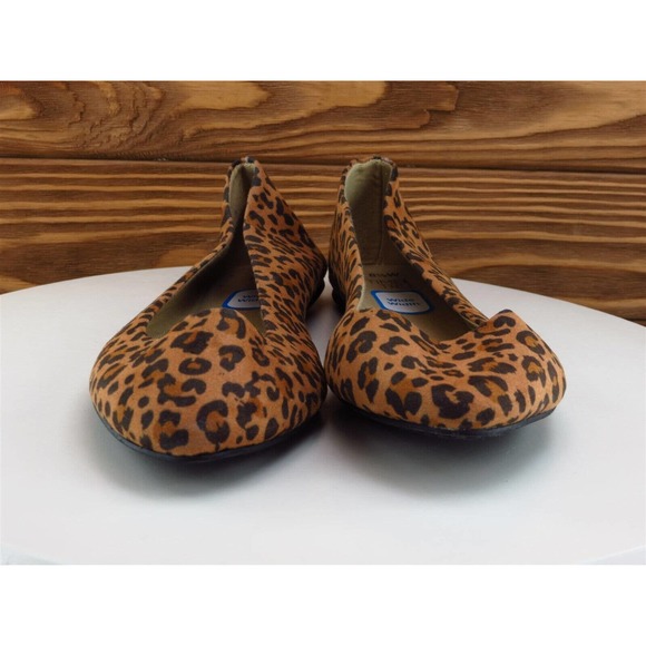 Time And Tru Size 8.5 Ballet Shoes Brown Fabric Women‎ W - Picture 2 of 10